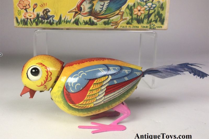 Nikko Gangu Kogyo ca.1950s Tin Lithographed Windup Bird in Box <FONT COLOR="ff000 ">*SOLD*</font>