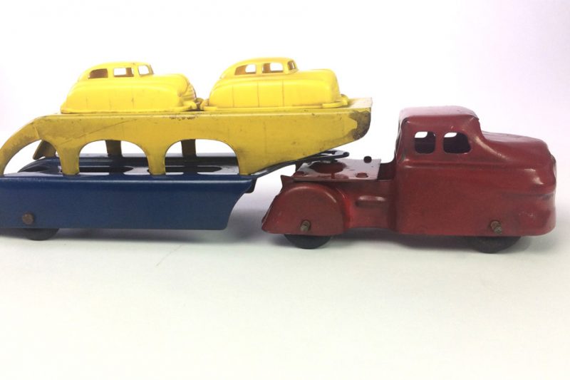 Toy Hauler by Wyandotte- Pressed Steel Car Hauler <FONT COLOR="ff000 ">*SOLD*</font>