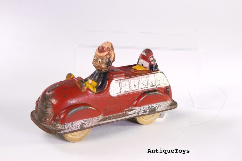 Mickey Mouse Sun Rubber Fire Truck <FONT COLOR="ff000 ">*SOLD*</font> - Image 4