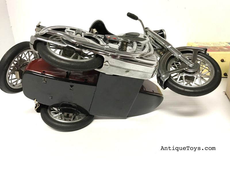 Marusan San Motorcycle with Sidecar Tin Toy Sunbeam <FONT COLOR="ff000 ">*SOLD*</font> - Image 5