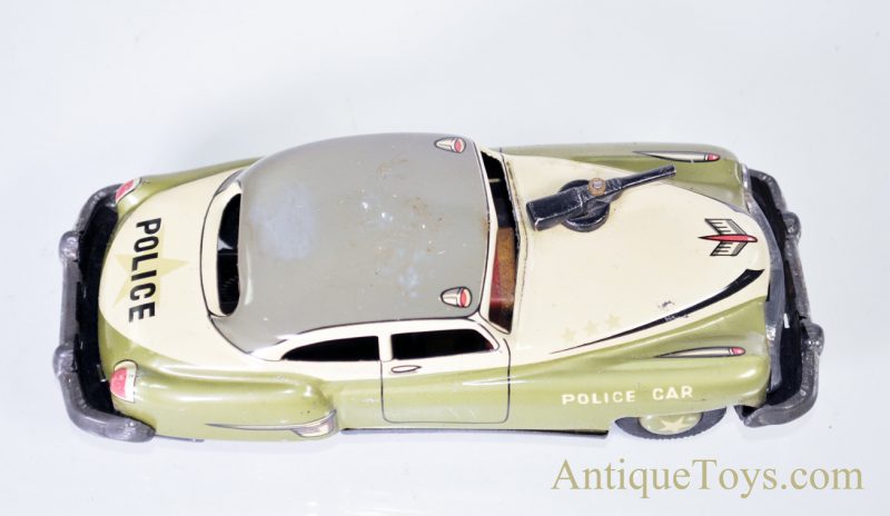 Police Car Tin Car by T.N. Nomura "Moving Gun" Japan Friction <FONT COLOR="ff000 ">*SOLD*</font> - Image 9
