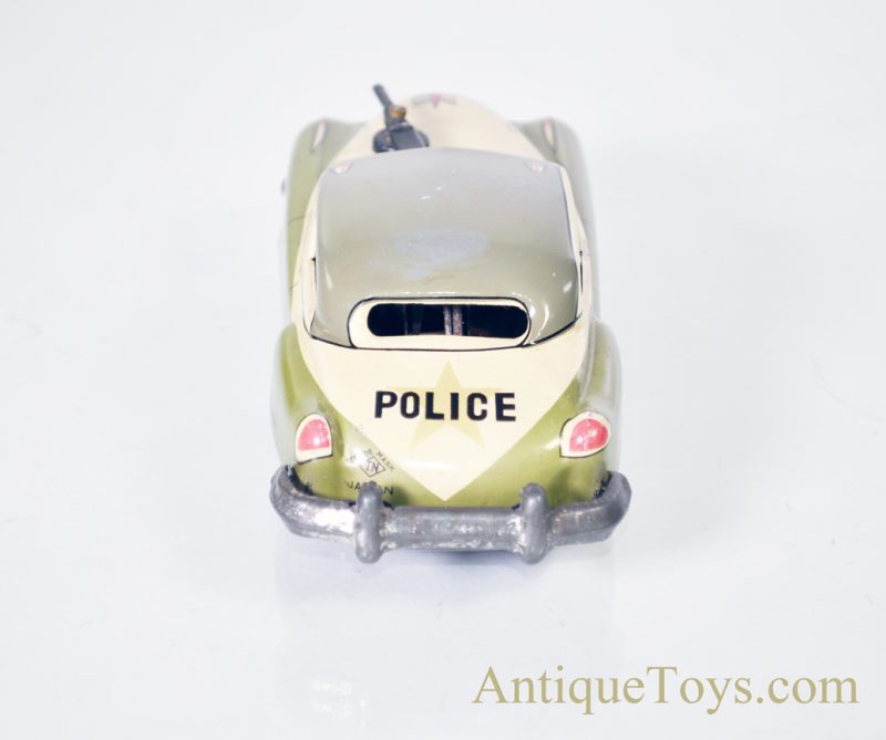 Police Car Tin Car by T.N. Nomura "Moving Gun" Japan Friction <FONT COLOR="ff000 ">*SOLD*</font> - Image 11