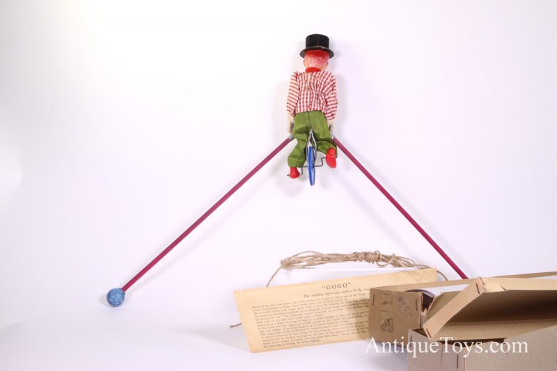 TBC "GOGO: The Tight Rope Cyclist" Japanese Clown Balancing Toy in Box <FONT COLOR="ff000 ">*SOLD*</font> - Image 4