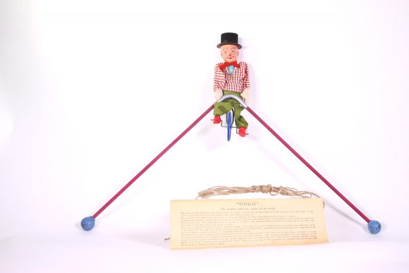 TBC "GOGO: The Tight Rope Cyclist" Japanese Clown Balancing Toy in Box <FONT COLOR="ff000 ">*SOLD*</font> - Image 6