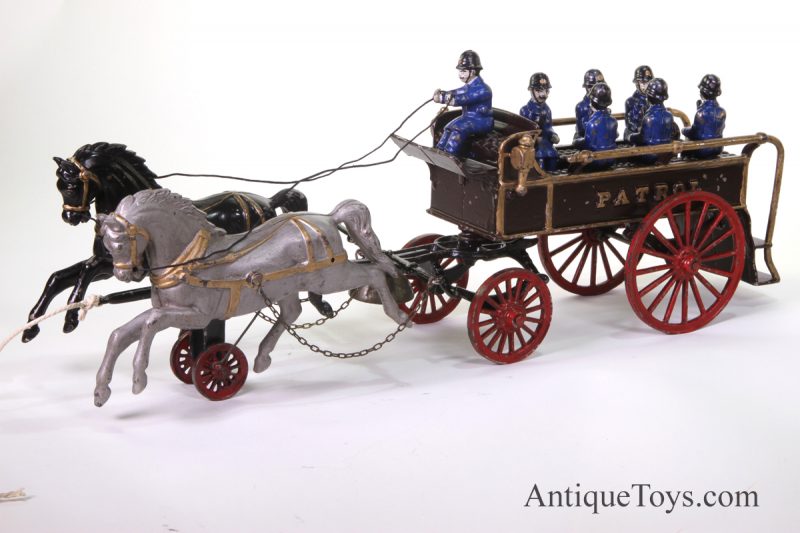 Shimer Police Patrol Cast Iron Wagon <FONT COLOR="ff000 ">*SOLD*</font> - Image 10