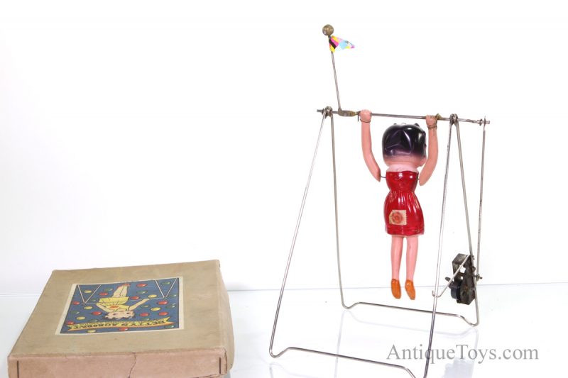 Betty Boop Celluloid Trapeze windup from Japan <FONT COLOR="ff000 ">*SOLD*</font> - Image 3