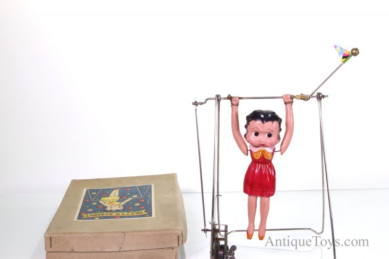 Betty Boop Celluloid Trapeze windup from Japan <FONT COLOR="ff000 ">*SOLD*</font> - Image 4