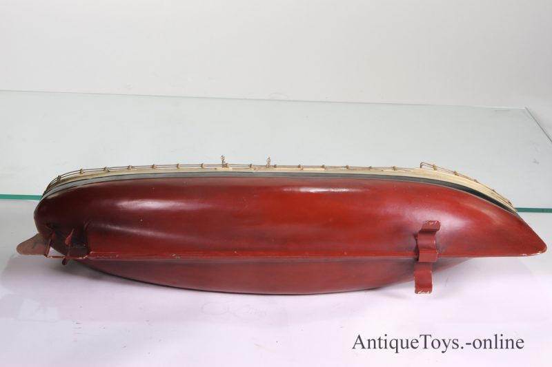 Fleischmann Windup Tin Ship with Four smokestacks - Old German over 20" <FONT COLOR="ff000 ">*SOLD*</font> - Image 9