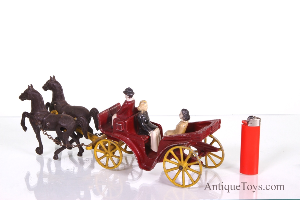 Stanley Horse Drawn Carriage in Cast Aluminum *SOLD* Antique Toys for Sale