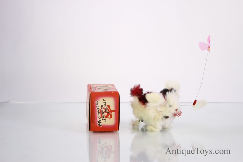 Vintage Japanese Mechanical Jumping Pussy Cat Windup Toy <FONT COLOR="ff000 ">*SOLD*</font> - Image 6