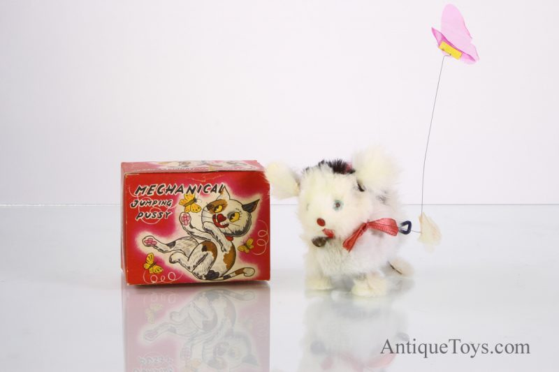 Vintage Japanese Mechanical Jumping Pussy Cat Windup Toy <FONT COLOR="ff000 ">*SOLD*</font> - Image 4