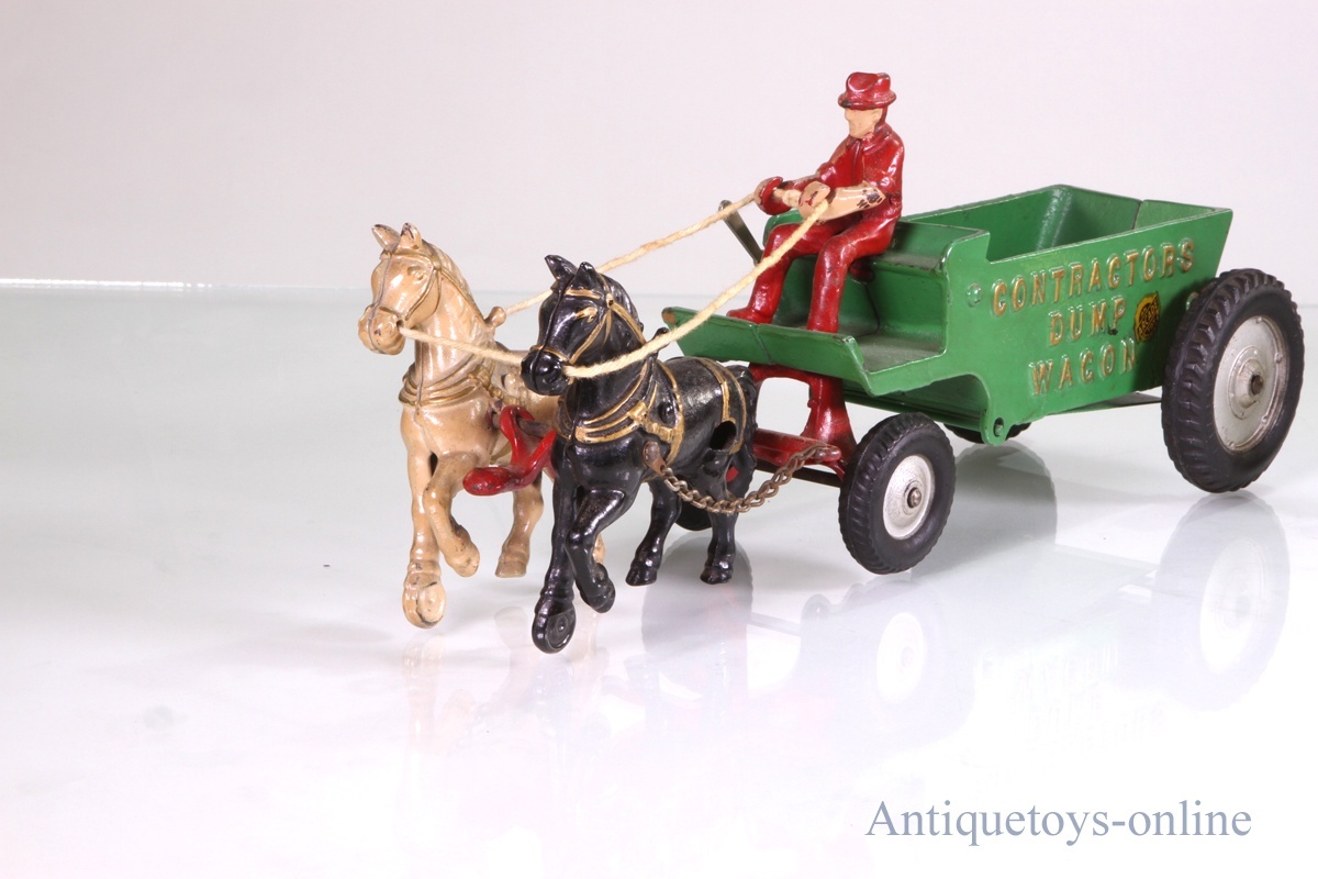 Details about   Vintage Arcade Cast Iron Contractors Dump Wagon 