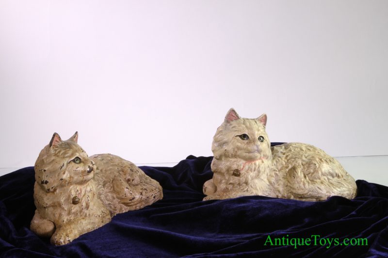 Hubley Cast Iron Cats, Persian Doorstops (2) <FONT COLOR="ff000 ">*SOLD*</font>