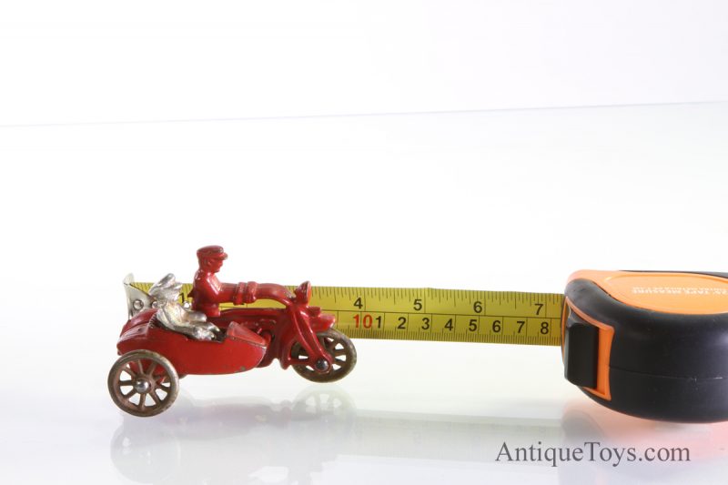 Hubley COP Motorcycle-Midget no 376 with Sidecar <FONT COLOR="ff000 ">*SOLD*</font> - Image 7