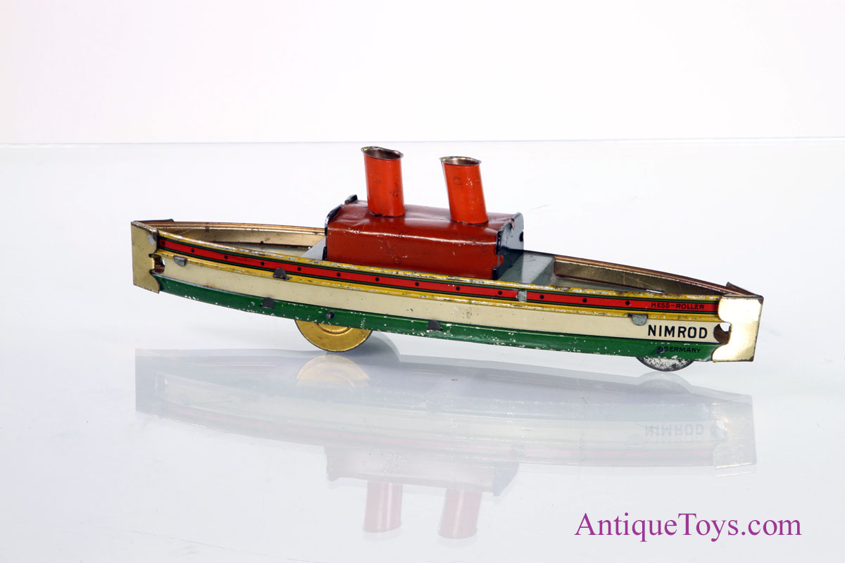 Unusual Hess Twin Stack Floor Ship SOLD AntiqueToys Antique Toys for Sale