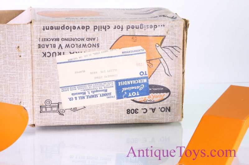 Tonka V Snowplow AC-308 with Box 1958 <FONT COLOR="ff000 ">*SOLD*</font> - Image 4