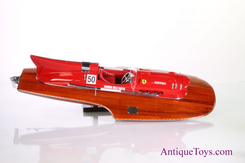 Wooden Race Boat- Ferrari Hydro driven by Nando Dell'orto <FONT COLOR="ff000 ">*SOLD*</font>