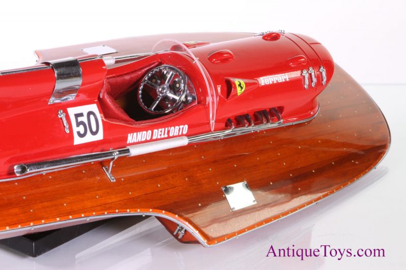 Wooden Race Boat- Ferrari Hydro driven by Nando Dell'orto <FONT COLOR="ff000 ">*SOLD*</font> - Image 3