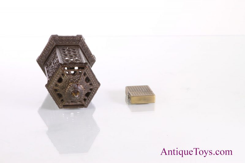 English Penny Cast Iron Floral Space Heater Penny Coin Bank <FONT COLOR="ff000 ">*SOLD*</font> - Image 2
