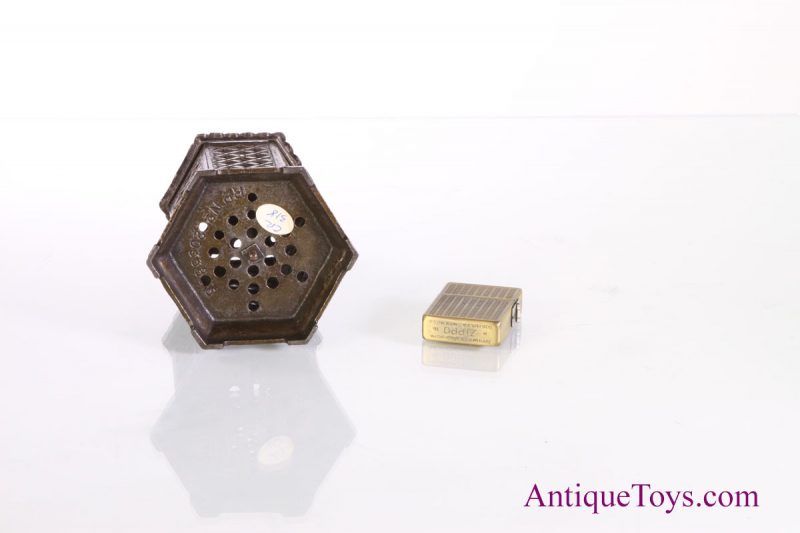 English Penny Cast Iron Floral Space Heater Penny Coin Bank <FONT COLOR="ff000 ">*SOLD*</font> - Image 4