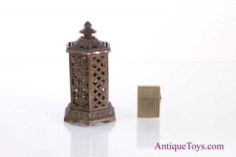 English Penny Cast Iron Floral Space Heater Penny Coin Bank <FONT COLOR="ff000 ">*SOLD*</font> - Image 6