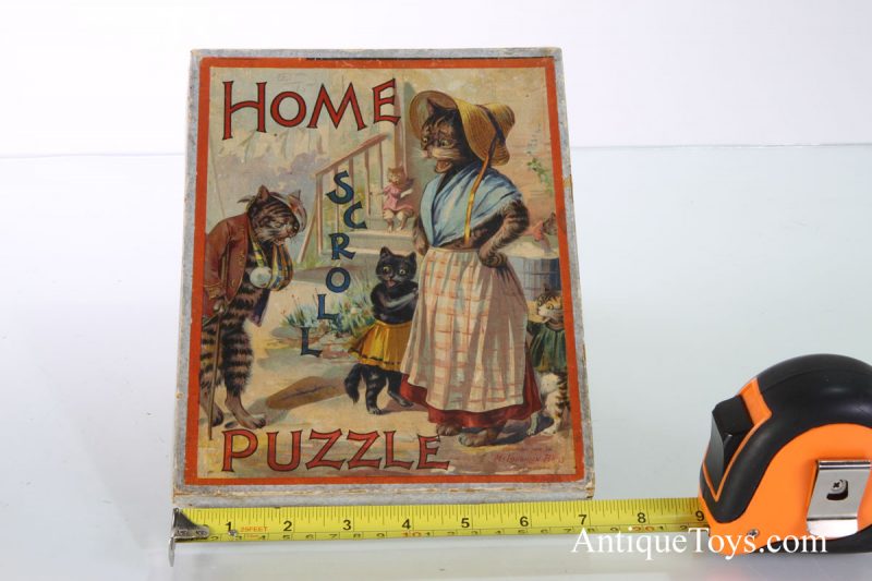 McLoughlin Bros. Scroll Puzzle "Home" Cats <FONT COLOR="ff000 ">*SOLD*</font> - Image 12