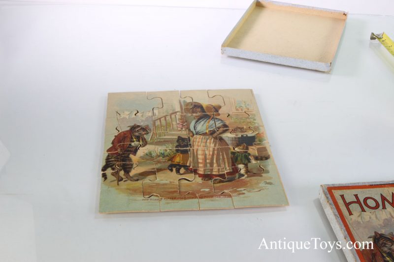 McLoughlin Bros. Scroll Puzzle "Home" Cats <FONT COLOR="ff000 ">*SOLD*</font> - Image 3