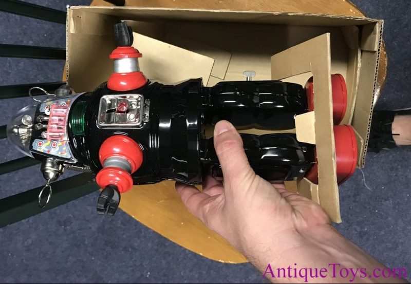 Osaka Tin Toy Institute Tin Lithographed Battery Operated "Mechanized Robot" Robby the Robot in Box <FONT COLOR="ff000 ">*SOLD*</font>