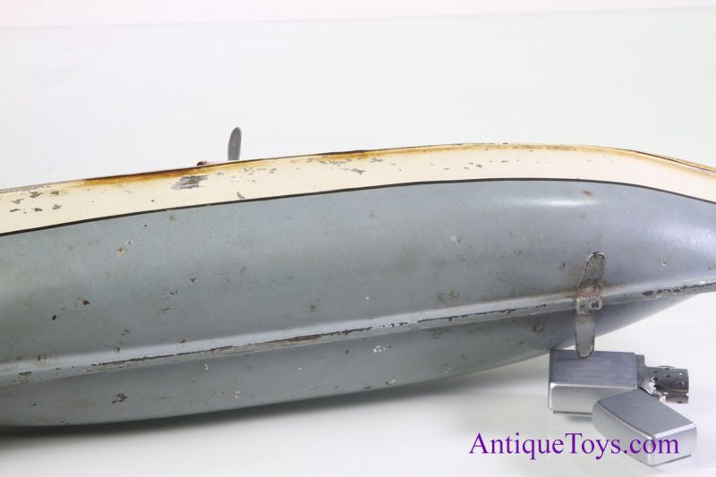 Gebbruder Bing Windup Race Boat German Tin Toy for Sale <FONT COLOR="ff000 ">*SOLD*</font> - Image 4