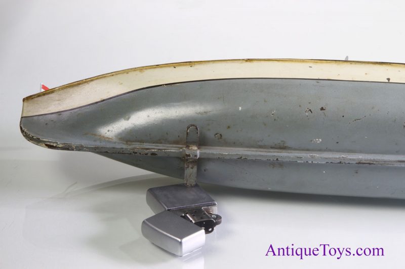 Gebbruder Bing Windup Race Boat German Tin Toy for Sale <FONT COLOR="ff000 ">*SOLD*</font> - Image 5