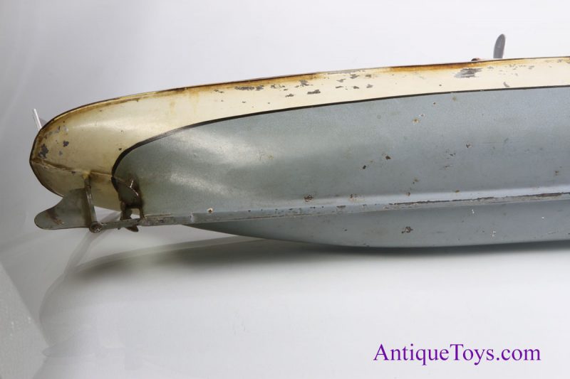 Gebbruder Bing Windup Race Boat German Tin Toy for Sale <FONT COLOR="ff000 ">*SOLD*</font> - Image 11