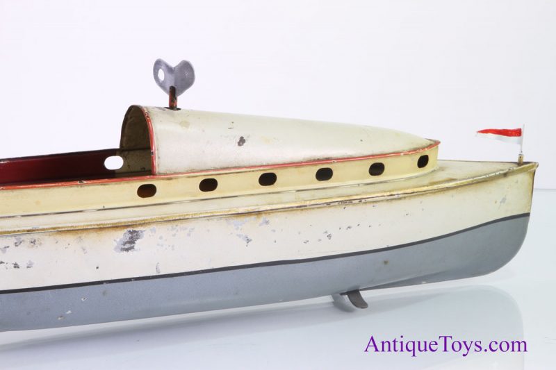 Gebbruder Bing Windup Race Boat German Tin Toy for Sale <FONT COLOR="ff000 ">*SOLD*</font> - Image 12