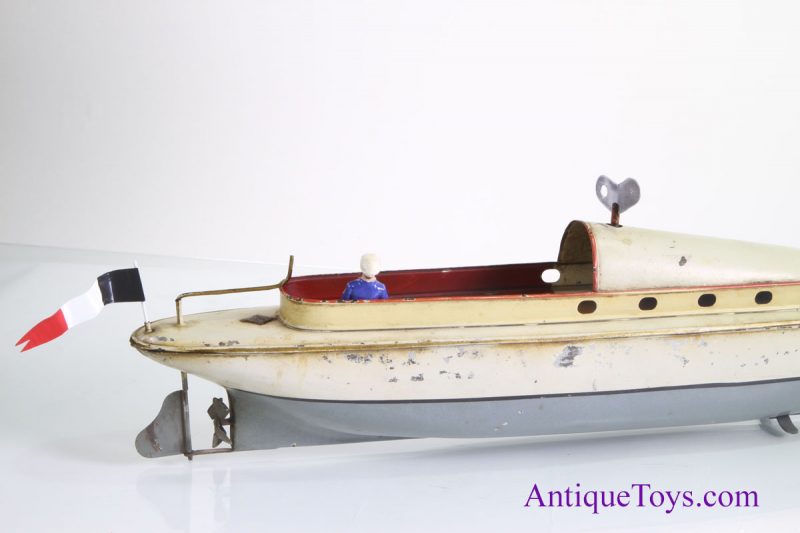 Gebbruder Bing Windup Race Boat German Tin Toy for Sale <FONT COLOR="ff000 ">*SOLD*</font> - Image 14