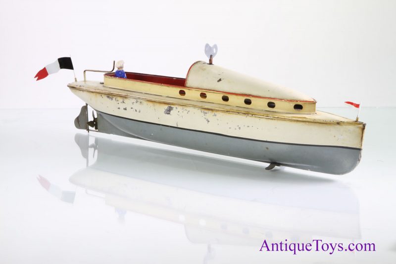 Gebbruder Bing Windup Race Boat German Tin Toy for Sale <FONT COLOR="ff000 ">*SOLD*</font> - Image 18
