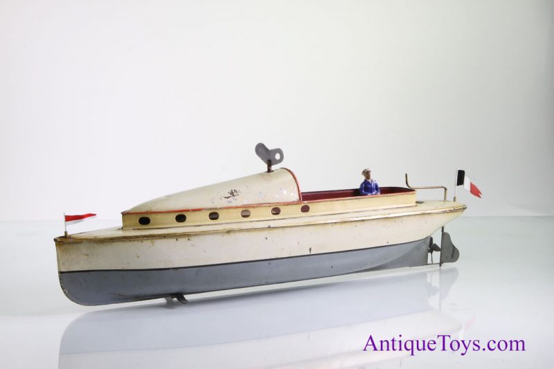 Gebbruder Bing Windup Race Boat German Tin Toy for Sale <FONT COLOR="ff000 ">*SOLD*</font> - Image 20