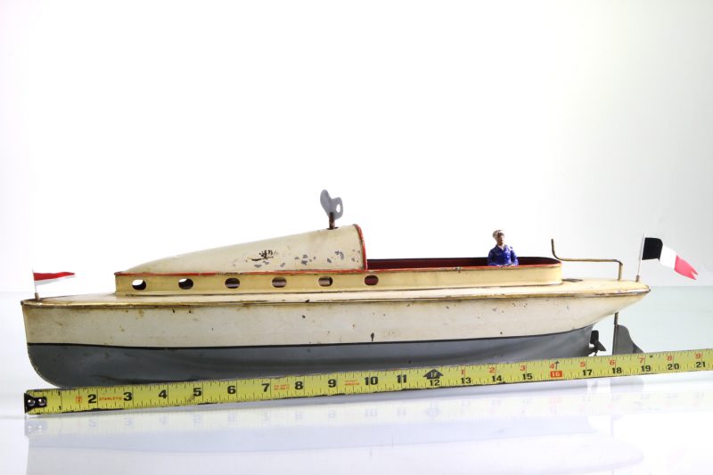 Gebbruder Bing Windup Race Boat German Tin Toy for Sale <FONT COLOR="ff000 ">*SOLD*</font> - Image 21