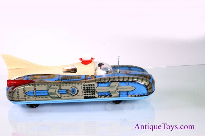 Lemezaru Gyar Tin Lithographed Battery Operated Interkosmosz Space Car in Box Hungarian Toy for Sale <FONT COLOR="ff000 ">*SOLD*</font>