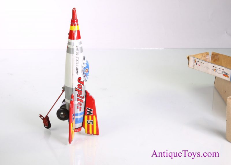 Masuya Tin Lithographed Friction Jupiter Army Tin Rocket M5 in Box for Sale <FONT COLOR="ff000 ">*SOLD*</font> - Image 5