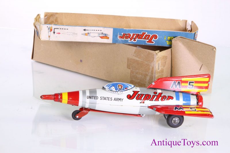 Masuya Tin Lithographed Friction Jupiter Army Tin Rocket M5 in Box for Sale <FONT COLOR="ff000 ">*SOLD*</font> - Image 6