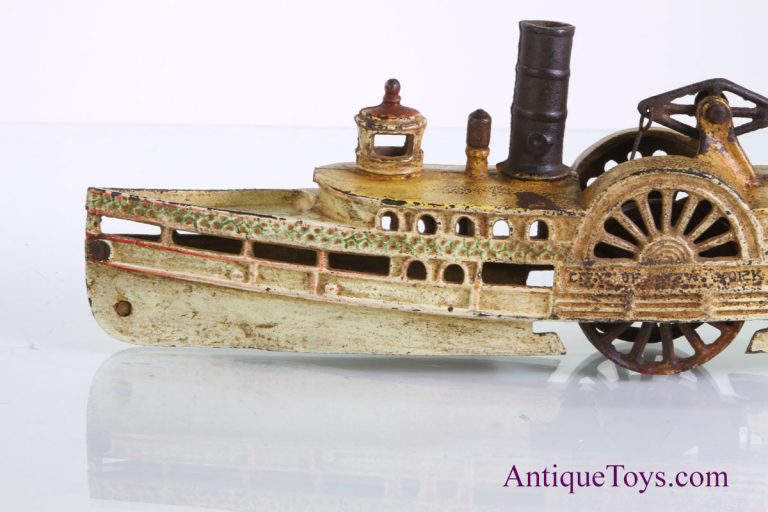 Wilkins New York Cast Iron Paddle Wheel Boat *SOLD*