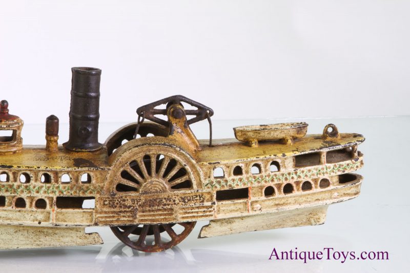 Wilkins New York Cast Iron Paddle Wheel Boat <FONT COLOR="ff000 ">*SOLD*</font> - Image 9