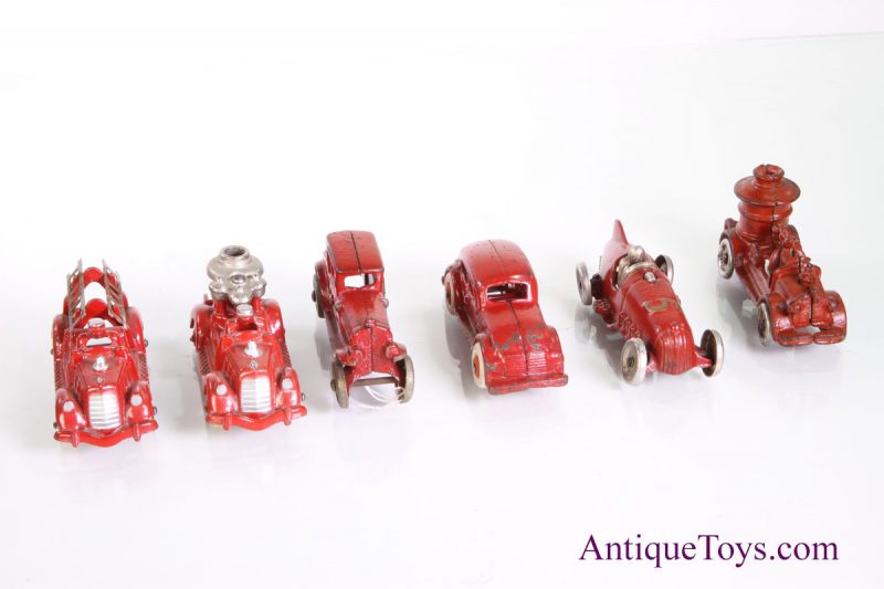 cast iron cars and trucks by Hubley