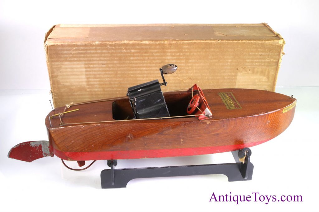 Flying Yankee Mahogany Wood Boat Toy Seaworthy in Box *SOLD
