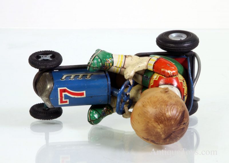 Japanese tin #7 Race Car with Boy <FONT COLOR="ff000 ">*SOLD*</font> - Image 2
