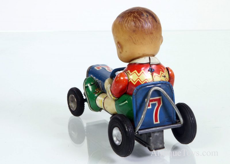 Japanese tin #7 Race Car with Boy <FONT COLOR="ff000 ">*SOLD*</font> - Image 5
