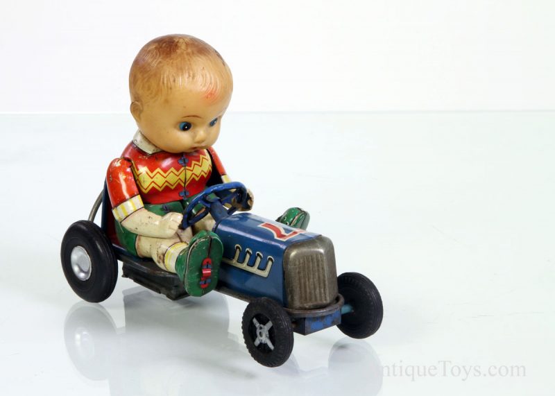 Japanese tin #7 Race Car with Boy <FONT COLOR="ff000 ">*SOLD*</font> - Image 6