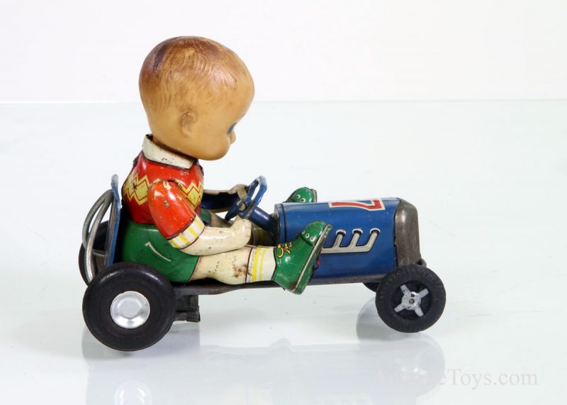 Japanese tin #7 Race Car with Boy <FONT COLOR="ff000 ">*SOLD*</font> - Image 7
