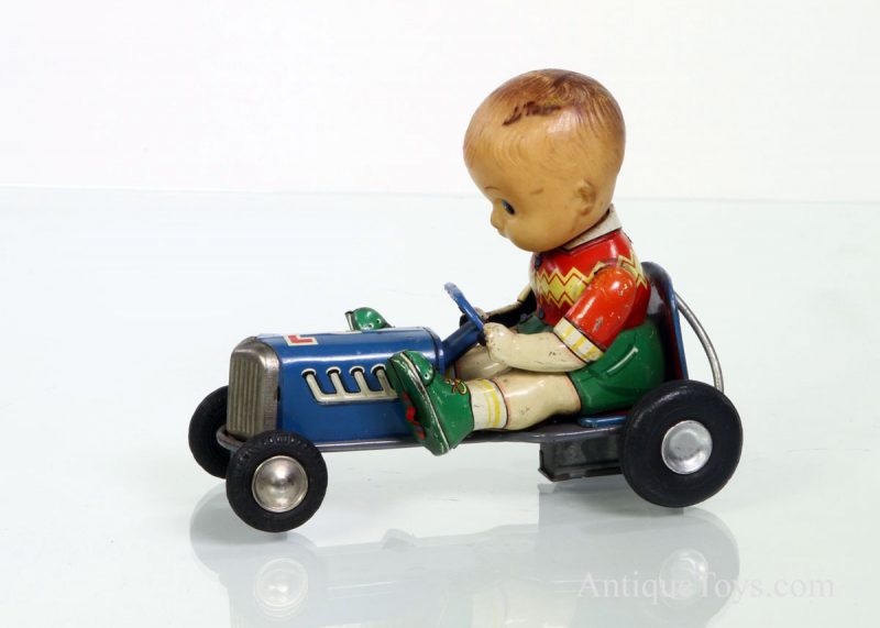 Japanese tin #7 Race Car with Boy <FONT COLOR="ff000 ">*SOLD*</font> - Image 9