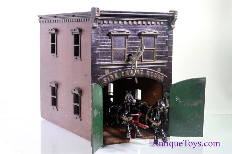 Ives Fire House and Horse Cast Iron <FONT COLOR="ff000 ">*SOLD*</font>