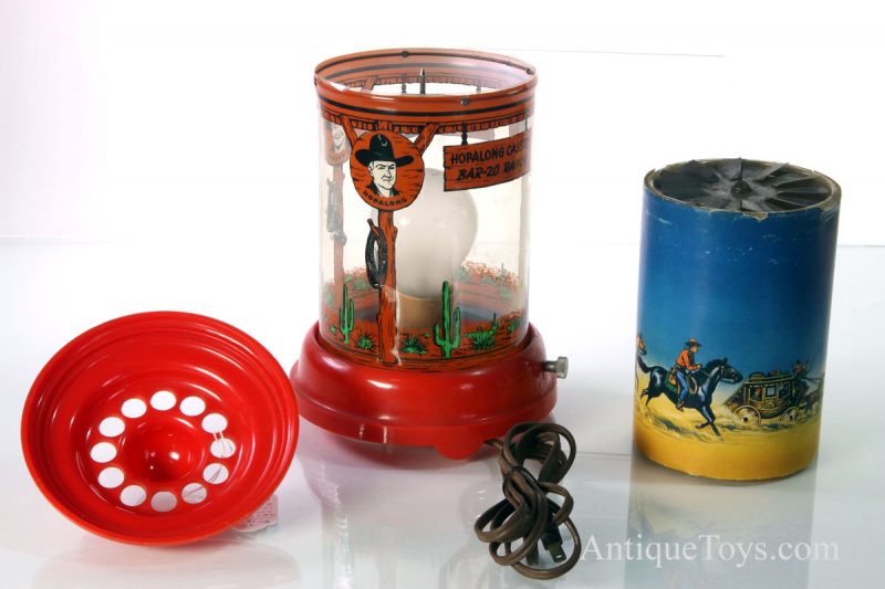 Ca. 1950’s  Econolite Roto-Vue Jr. Western Hopalong Cassidy Bar 20 Ranch Rotating Motion Lamp <FONT COLOR="ff000 ">*SOLD*</font> - Image 4